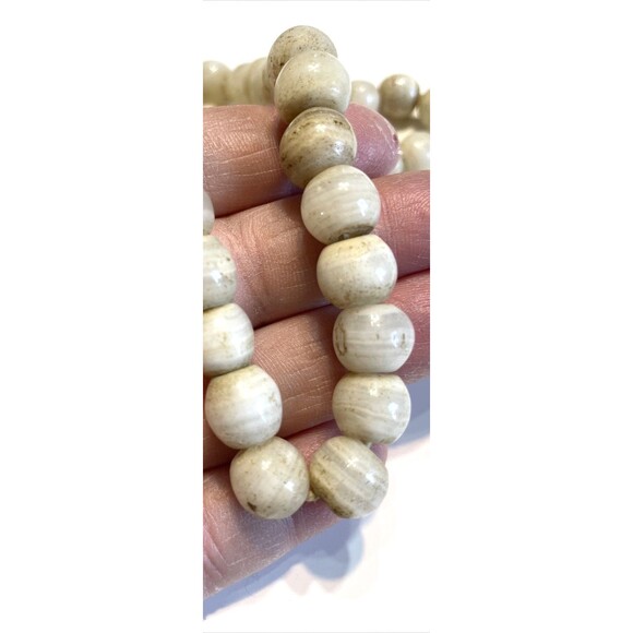 Beige African Trade Beads 50pcs Glass Rustic Ethnic - Picture 3 of 6